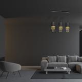 lampa wisząca Almeria 3xE27 czarno/złota MLP64400 Milagro