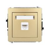 DECO Mechanizm gniazda komputerowego pojedynczego 1xRJ45, kat. 5e, 8-stykowy złoty