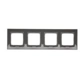 Simon 54 Premium Ramka 4-krotna PREMIUM do puszek karton-gips IP20 / IP44 brąz mat DRK4/46 KONTAKT