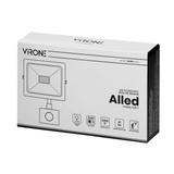 ALLED 20W Naświetlacz LED z PIR 1600lm IP44 4000K Alu+szkło FL/R-1 ORNO