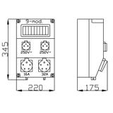 RS 9-mod. 2x2P+Z, 3P+N+Z 16A, 3P+N+Z 32A
