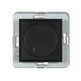 ICON Mechanizm elektronicznego regulatora oświetlenia przyciskowo-obrotowego do lamp LED czarny mat