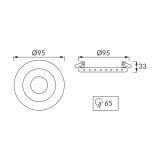 Sufitowa oprawa punktowa SMD LED ADEL LED C CHROME 6500K