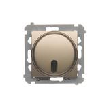 Simon 54 Ściemniacz naciskowy i zdalnie sterowany 20–500 W złoty mat