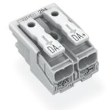 złączka zasilająca 2-biegunowa bez stopek bez styku PE