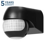 Czujnik ruchu 180° IP44, 800W, max 15m, mini, czarny