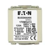 FUSE 125A 690V 1*BN/50 AR UC Wkładka szybka 125A AC 690V rozmiar 1 45x59x51 mm aR I 170M3413 EATON