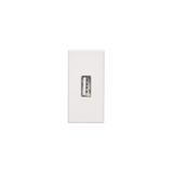 Simon Connect Płytka K45/2 złącza USB typ A żeńskie 225x45mm + gniazdo zaciski śrubowe czysta biel K128B/9 KONTAKT