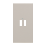 LIVING NOW - PLAKIETKA ŁADOWARKI USB - 2 MODUŁY - PIASKOWY BEŻ, Bticino
