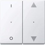 KNX klawisz do 2-kr. modułu przycisk. biały active System M z ozn.1/0 i strzałek