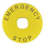 Tabliczka informacyjna - Emergency stop 90  mm