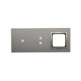 Simon 54 Touch Panel dotykowy S54 Touch 3 moduły 1 pole dotykowe + 2 pola dotykowe pionowe + 1 otwór na osprzęt S54 srebrna mgła DSTR3130/71 KONTAKT