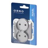 Gniazdo podwójne podtynkowe 2x2P+Z Pearl, 16A, 250V, PT-6 PR, antracyt