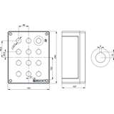 KASETA STEROWNICZA WIELOOTWOROWA PUSTA - 12 OTWORÓW