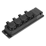 Rozgałęźnik bryzgoszczelny i odporny na uderzenia IP44 4 gniazda 16A 230V AC gumowy uniep OR-AE-1316