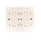 Simon 54 Gniazdo poczwórne Schuko n/t z przesłonami wersja skandynawska 16A szybkozłączka kremowy