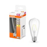 Lampa LED, klasyczny kształt bańki Edison 3W 827 230V szkło przezroczyste E27