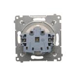 Simon 54 Gniazdo Schuko z przesłonami 16A z. śrub. antybakteryjny biały