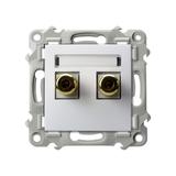 SZAFIR Gniazdo głośnikowe pojedyncze - kolor biały GGN-1Z/m/00