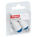 1 WTYK MĘSKI + 1 WTYK ŻEŃSKI Z WYJŚCIEM PROSTYM, Legrand