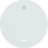 BERKER Q.x Klawisz z pomarańczową soczewką z nadrukiem 0 aluminium aksamit 16246084 16242089 HAGER