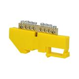 Listwa zaciskowa PE na szynę TH35 8 przewodów żółta OR-LZ-8204/8/Y ORNO