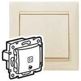 VALENA PRZYCISK JEDNOBIEGUNOWY PODŚWIETLANY Z SYMBOLEM DZWONKA KREM 10A-250V~, Legrand