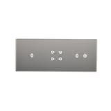 Simon 54 Touch Panel dotykowy S54 Touch 3 moduły 1 pole dotykowe + 4 pole dotykowe + 2 pola dotykowe poziome srebrna mgła DSTR3142/71 KONTAKT