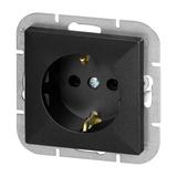 Gniazdo pojedyncze podtynkowe 2P+Z Schuko Pearl, 16A, 250V, PT-17P, czarny