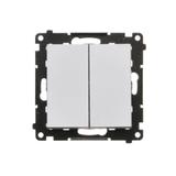 Simon 55 Łącznik schodowy podwójny bez piktogramu szybkozłączka Aluminium mat TW6/2.01/X/143 KONTAKT