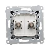 Simon 54 Gniazdo ekwipotencjalne podwójne czarny