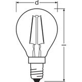 Lampa LED Vintage 1906 CL P Filament szkło przezroczyste GOLD 22 non-dim 2,5W 824 E14