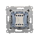 Simon 54 Łącznik pojedynczy jednobiegunowy z podświetleniem LED szybkozłączka antracyt DW1L.01/48 KONTAKT