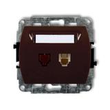 TREND Mechanizm gniazda telefonicznego pojedynczego 1xRJ11, 4-stykowy brązowy