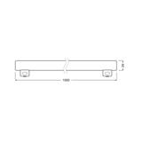 Lampa LED LEDinestra DIM 100cm 9,9W 827 FR S14s