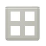 Mosaic - Ramka 2x2x2 Modułowa - Aluminium 079338L LEGRAND