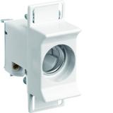 Gniazdo bezp. ceram. D02/1 E18 1P 3278VR 63A 400VAC TS35 zac.śr. M5 jarzm 25mm2 LD02K63-1KS HAGER