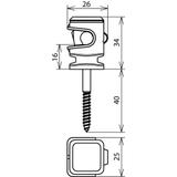 Wspornik DEHNsnap wys. 16 mm, M8, tworzywo, szary