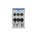 Blok rozdzielczy 160A zacisk wejściowy 1x16 i 1x70mm2 zaciski wyjściowe 6x16mm2 OR-LZ-8200/160 ORNO