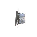 Simon 55 Przycisk zwierny pojedynczy zwierny bez piktogramu szybkozłączka Czarny mat