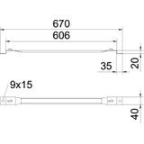 DBLG 20/600, UCHWYT DYSTANSOWY
