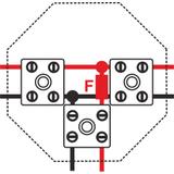 PIP-1AN B3x2x4 Puszka przeciwpożarowa, ośmiokątna, E90, z bezpiecznikiem 0,375A, 3x2x4 mm2, 123x115x