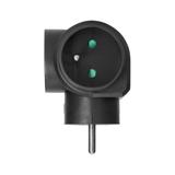 Rozgałęźnik 3x2P+Z czarny OR-AE-13184/B ORNO