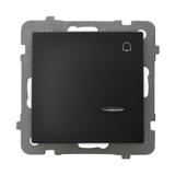 AS Łącznik zwierny  dzwonek  z podświetleniem niebieskim - kolor czarny metalik