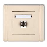 FLEXI Gniazdo antenowe pojedyncze typu F (SAT) niklowane beżowy