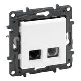 Niloe Step - Gniazdo Rj11 + Rj45 Kat. 6 Utp - Kolor Biały 863156 LEGRAND