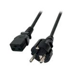 Kabel zasilający Schuko 180° - C19 180° 1,8m czarny