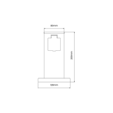 MILAGRO Słupek Ogrodowy Electric 20cm 2 Gniazda