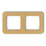 MINI Ramka uniwersalna podwójna zaokrąglona z tworzywa złoty