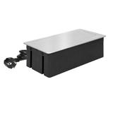 NOEN Kaseta meblowa wpuszczana w blat ze zintegrowaną ramką PCV na gniazda modułowe 3 x 45x45mm lub OR-GM-9010/G ORNO